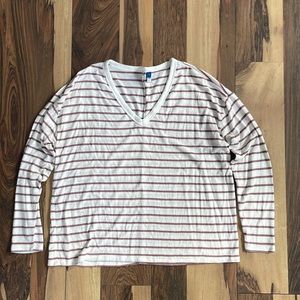 Old Navy pink striped sweater
